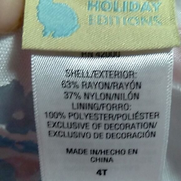 Holiday brand GIRLS SLEEVELESS DRESS. SIZE 4T - Picture 5 of 6